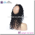 Cabello humano original cabello remy indio onda de la base del cuerpo de seda 360 frontal de encaje